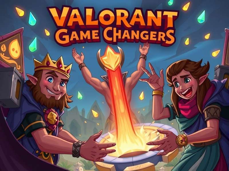 VALORANT Game Changers Drops showcase featuring exclusive gun buddies and player cards