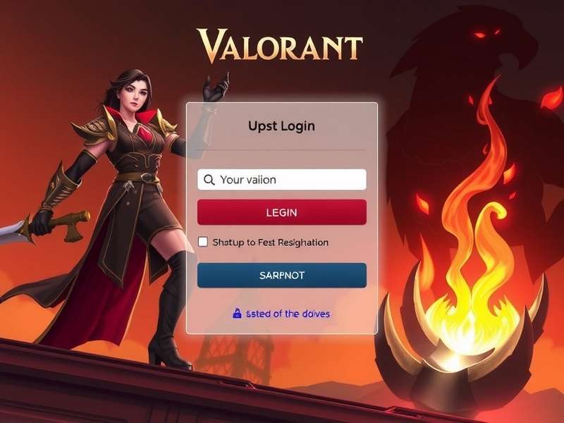 Valorant Login Screen on PC