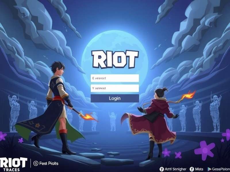 VALORANT game character with neon lights representing Riot Login interface