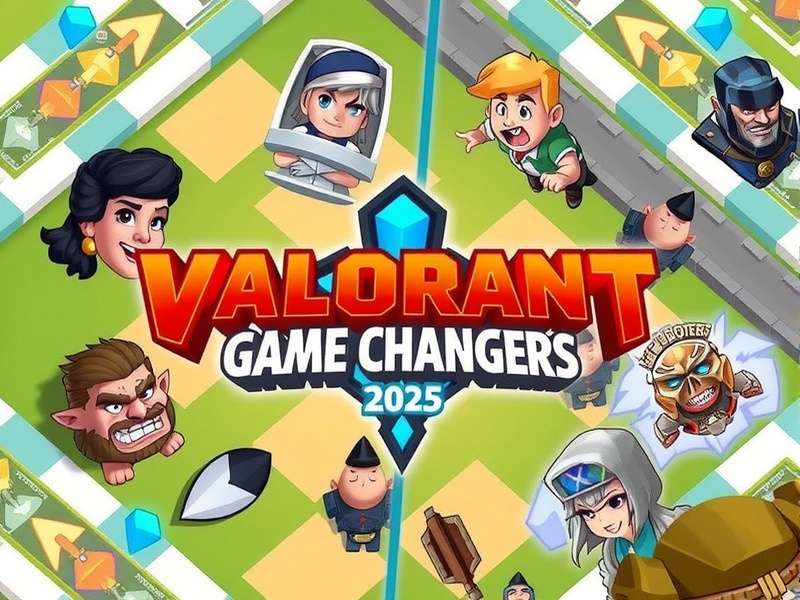 Valorant Game Changers 2025 Split 1 tournament stage with trophy and team logos