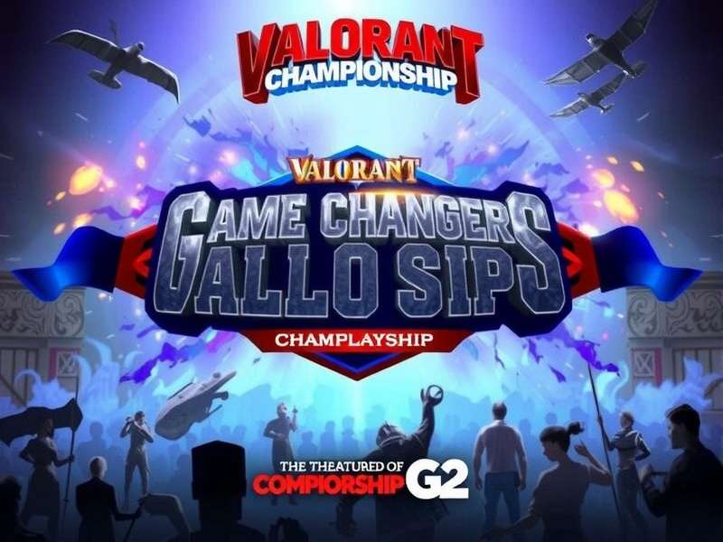 Valorant Game Changers Championship G2 stage with Indian flag colors and players competing